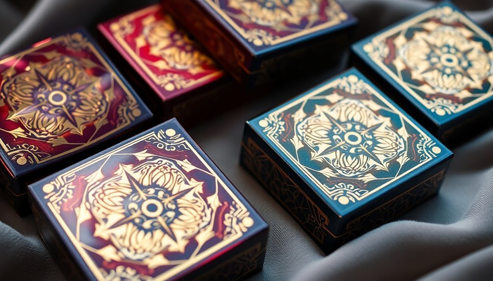 art deco gold foil boxes