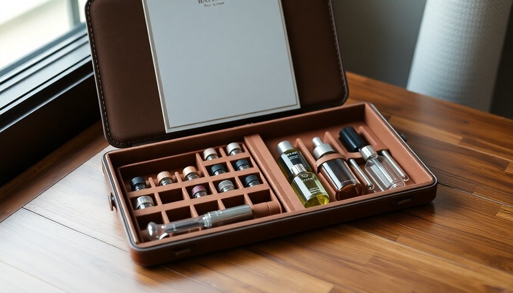 compact fragrance component storage