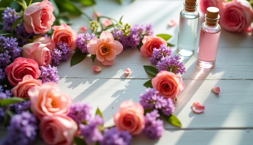 diy floral heart perfume