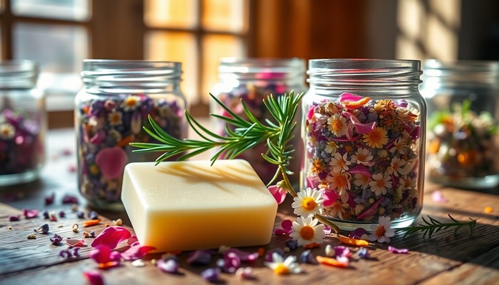 dried flowers and herbs