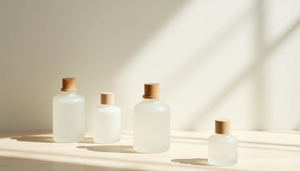 elegant frosted glass containers