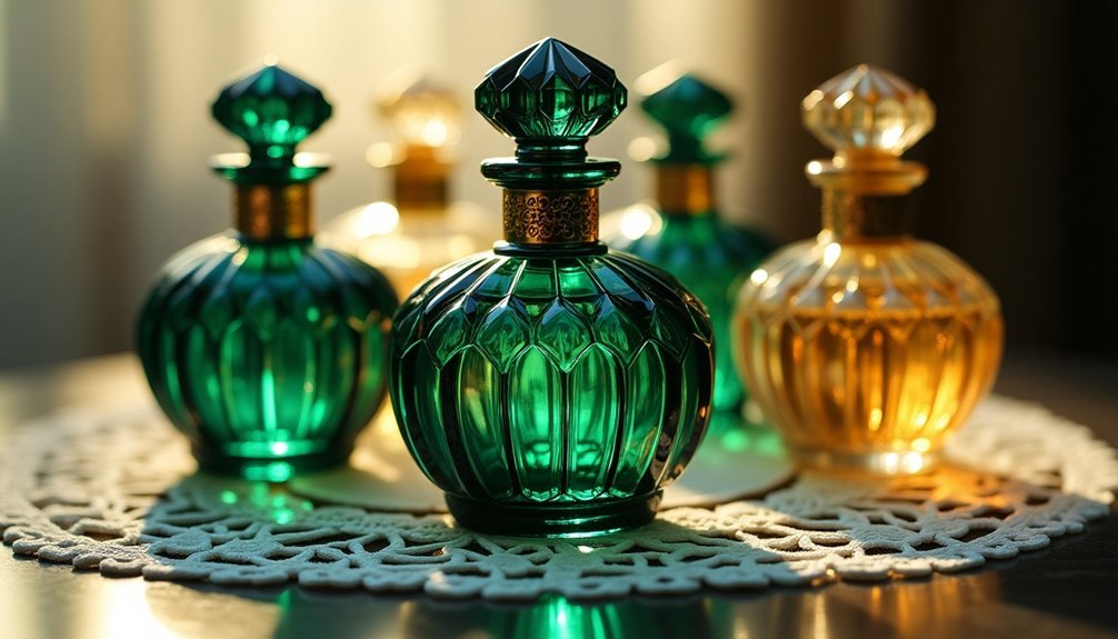 elegant glassware display sets
