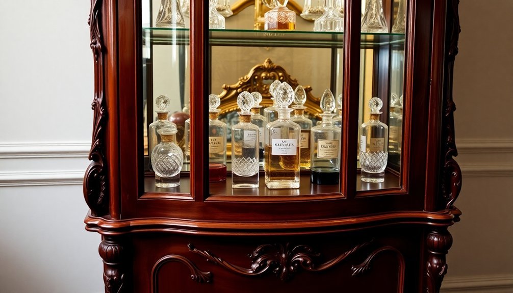 elegant louis xvi display cabinets