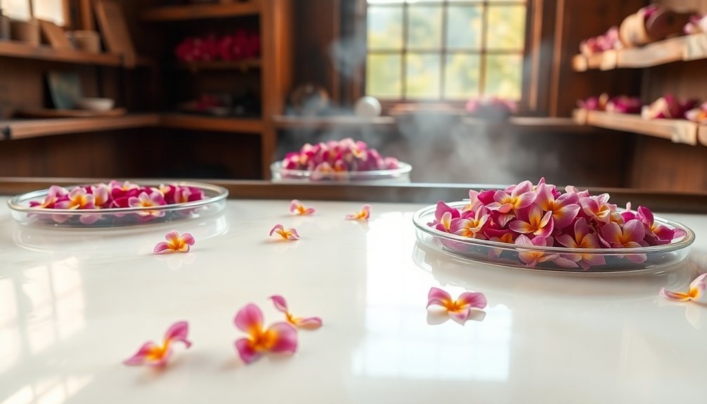 fat based floral extraction technique