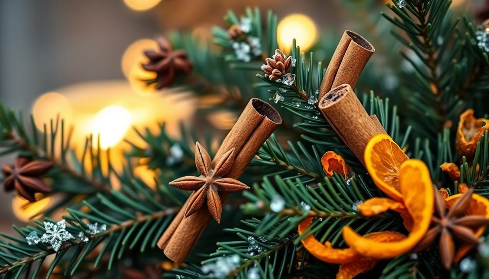 festive pine and spice