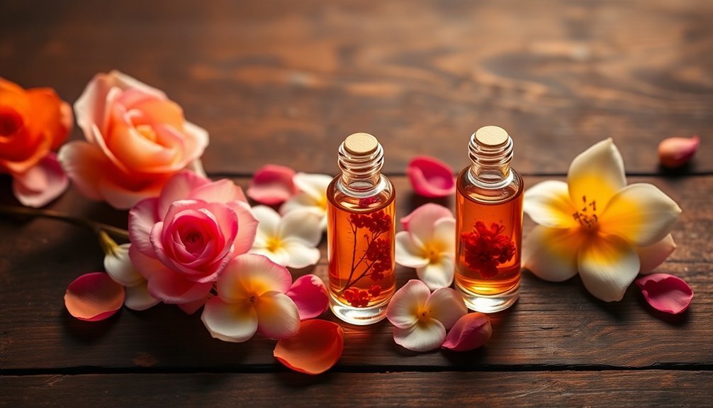 floral and woody fragrance blend