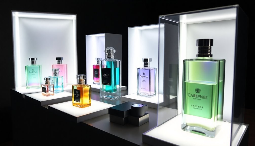 illuminated display storage containers