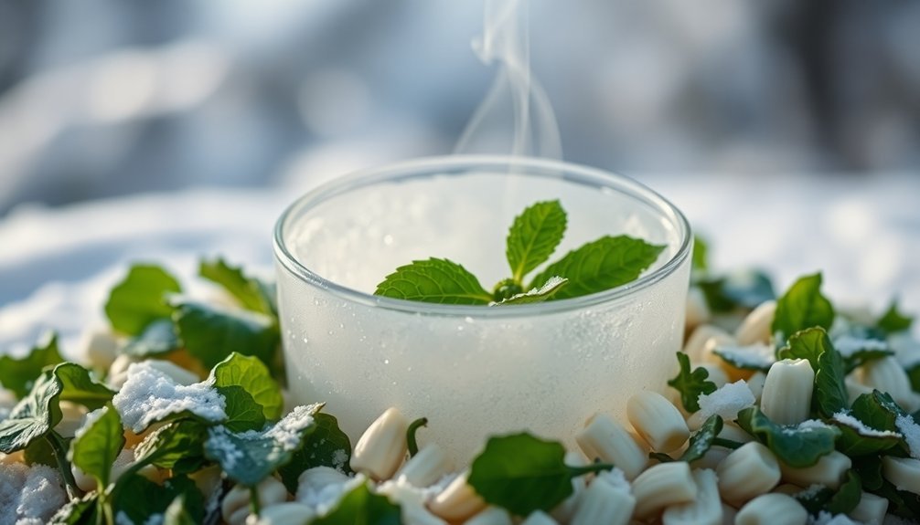 minty vanilla frozen beverage