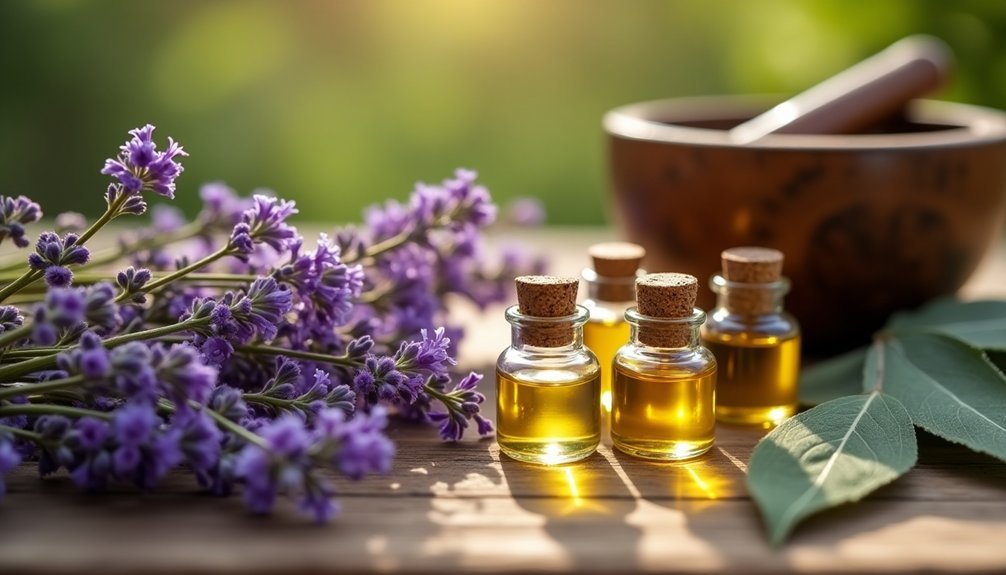 natural perfume with herbs