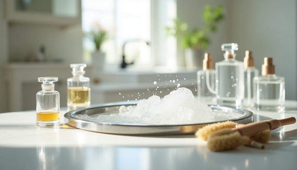 rinse and remove debris