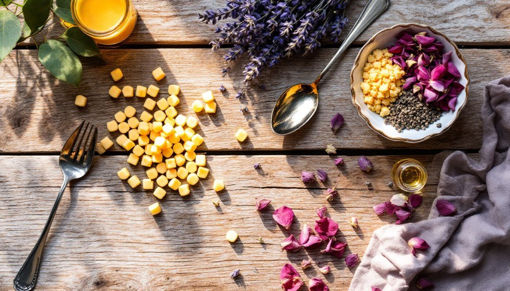 solid perfume ingredients and tools