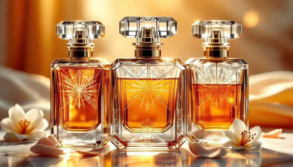 stylish glass perfume containers