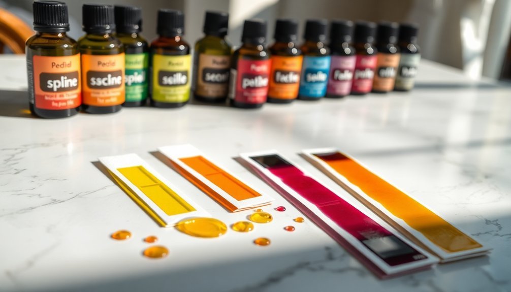 testing fragrance with strips