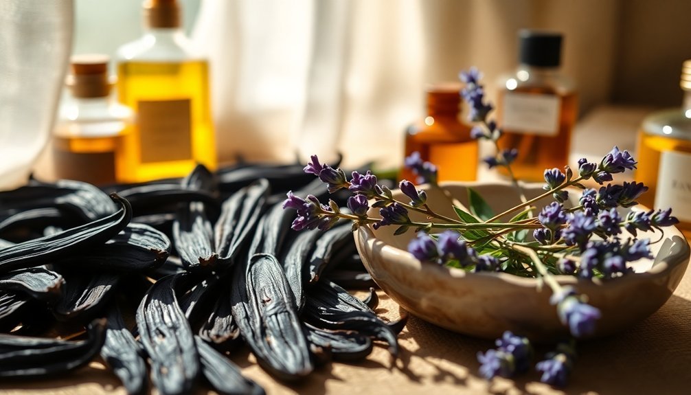 vanilla and essential oils