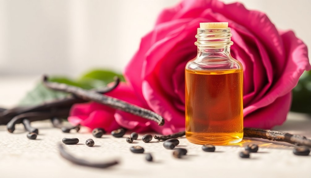 vanilla and rose fragrance blend