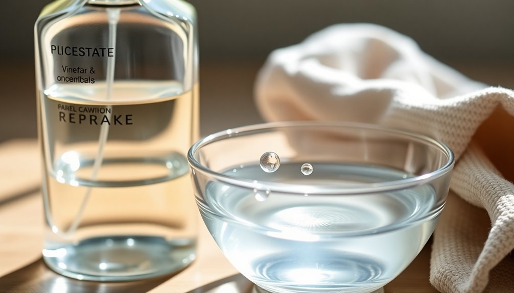 vinegar and water cleaning