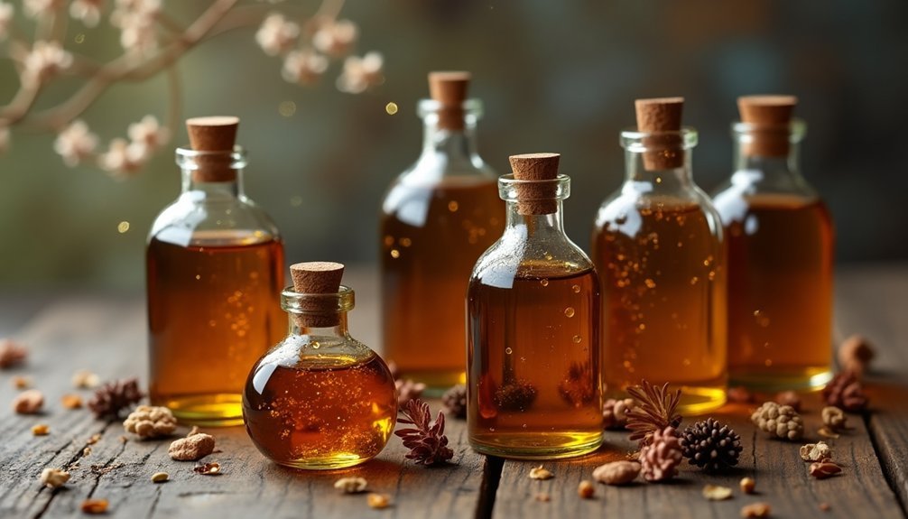 vintage amber glass bottles