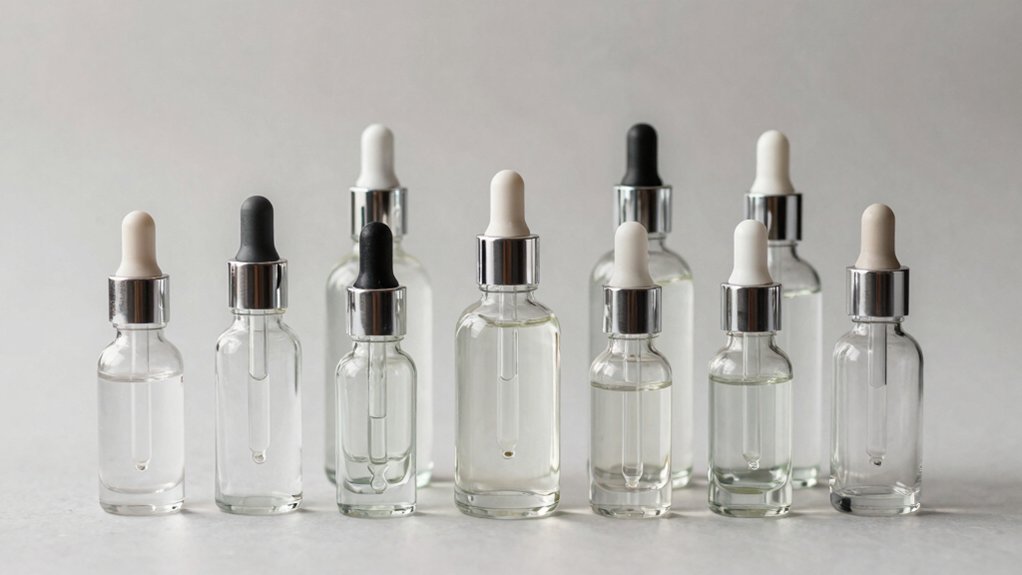 top clear glass bottles